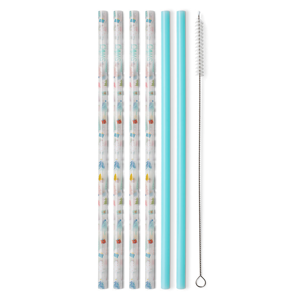 Swig Life Christmas Sugar Trees & Aquamarine Reusable Straw Set – Henson  Florist & BelindaBelles