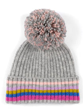 Grey & Colorful Stripes Beanie