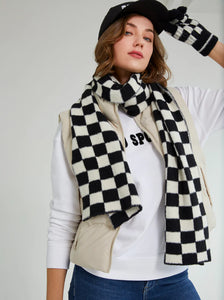 Black Checkered Scarf