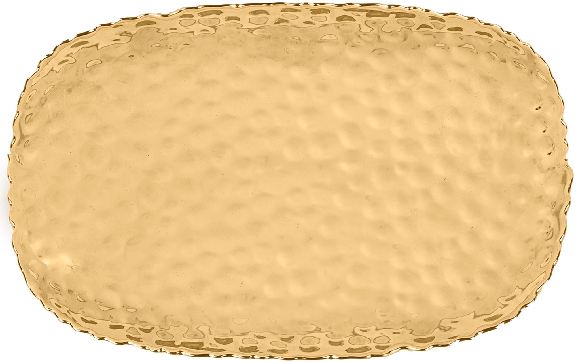 Gold Hammered Rectangular Tray