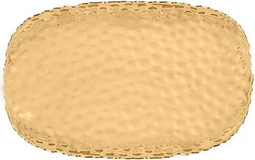 Gold Hammered Rectangular Tray
