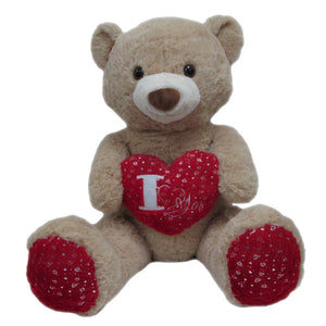 37.4" Beige Bear With "I Love You" Heart