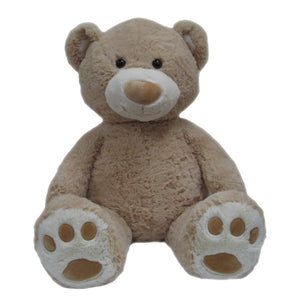 37" Beige Bear With Foot Pads