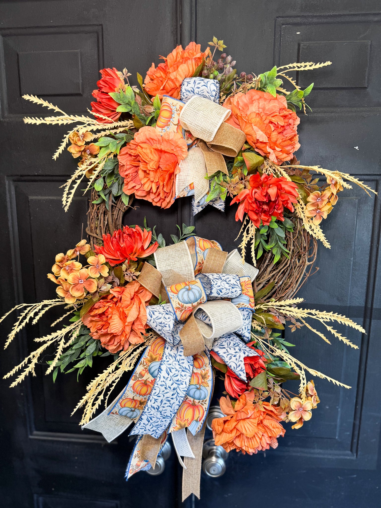 Beautifully Blue Fall Wreath
