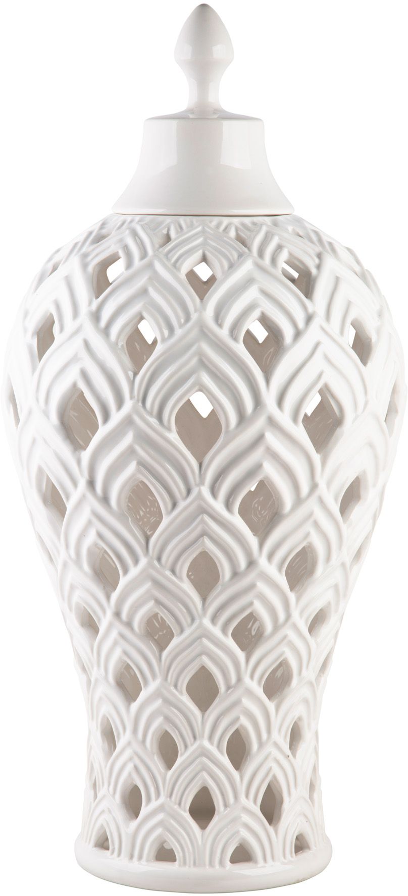White Pierce Ginger Jar