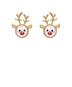 Stud Christmas Reindeer Earrings