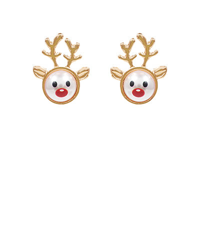 Stud Christmas Reindeer Earrings
