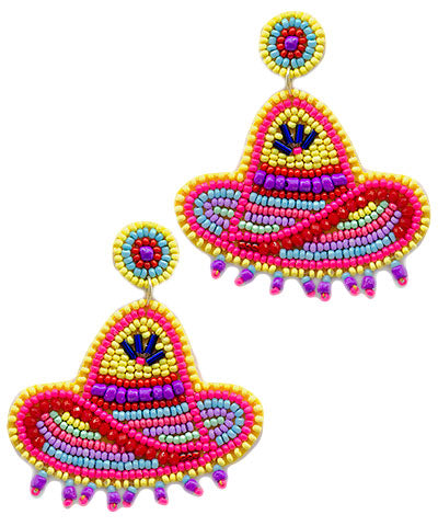 Sombrero Beaded Earrings