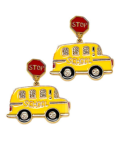 School Bus Teacher Earrings