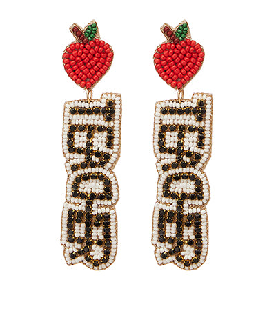 Beaded Teacher Earrings