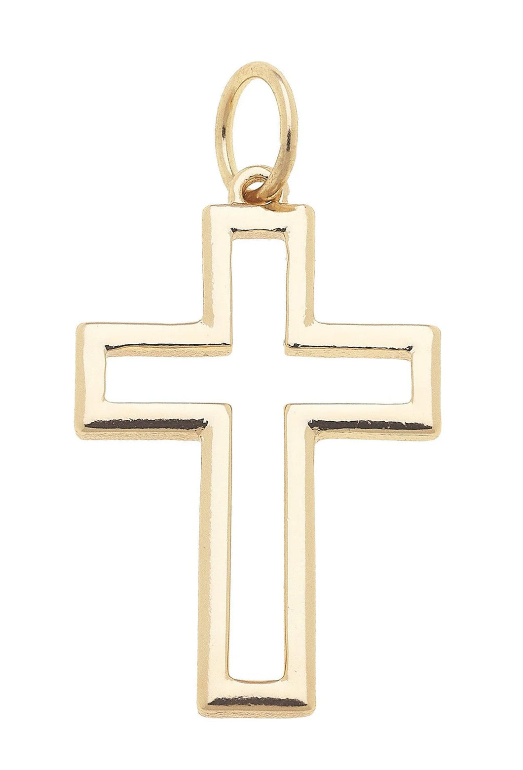Canvas Style Open Cross Charm