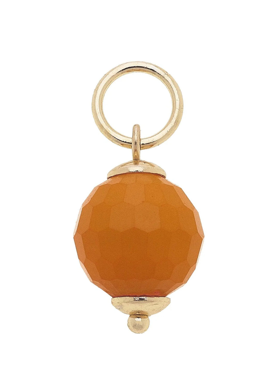 Canvas Style Resin Bead Orange Charm