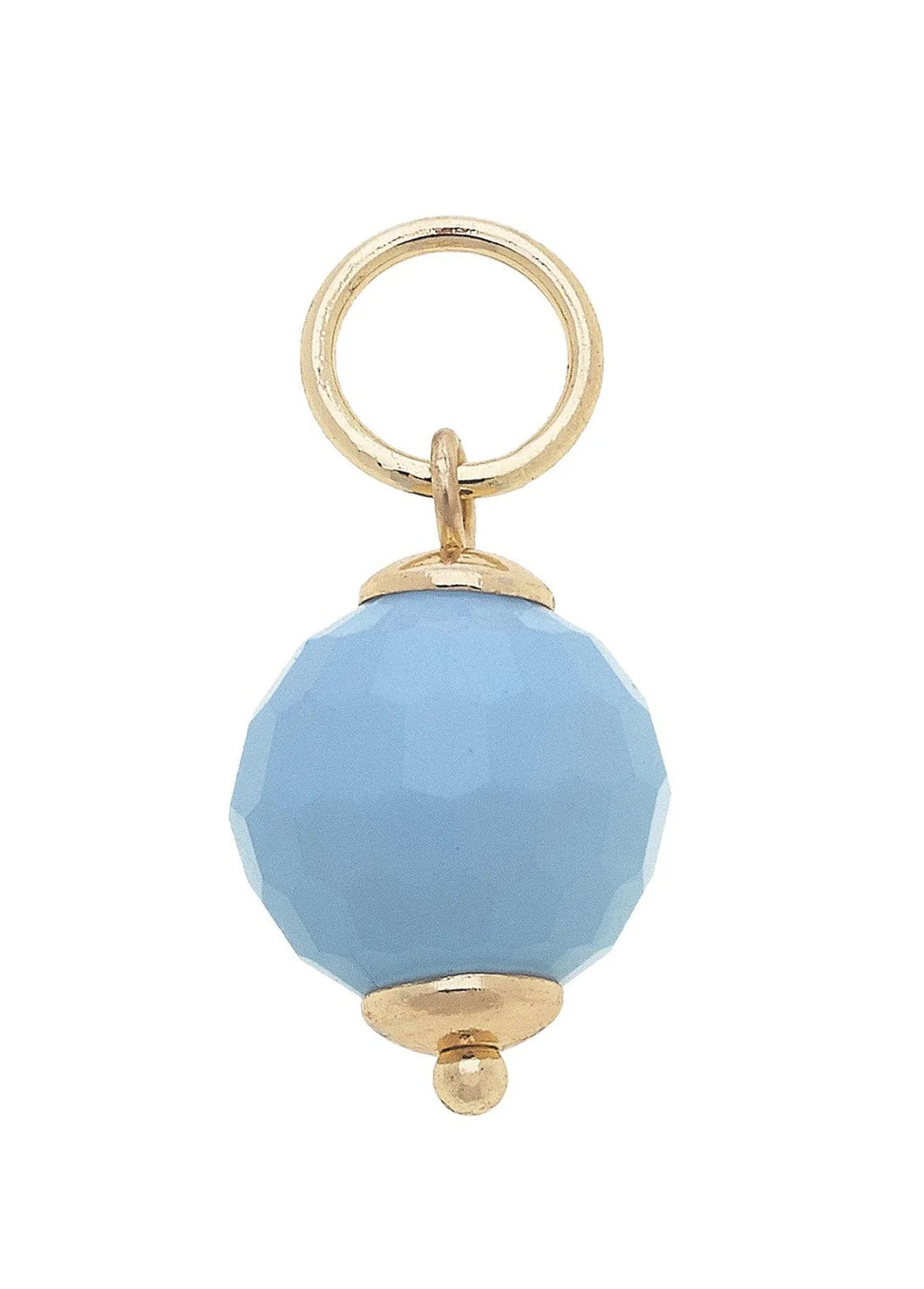 Canvas Style Resin Bead Light Blue Charm