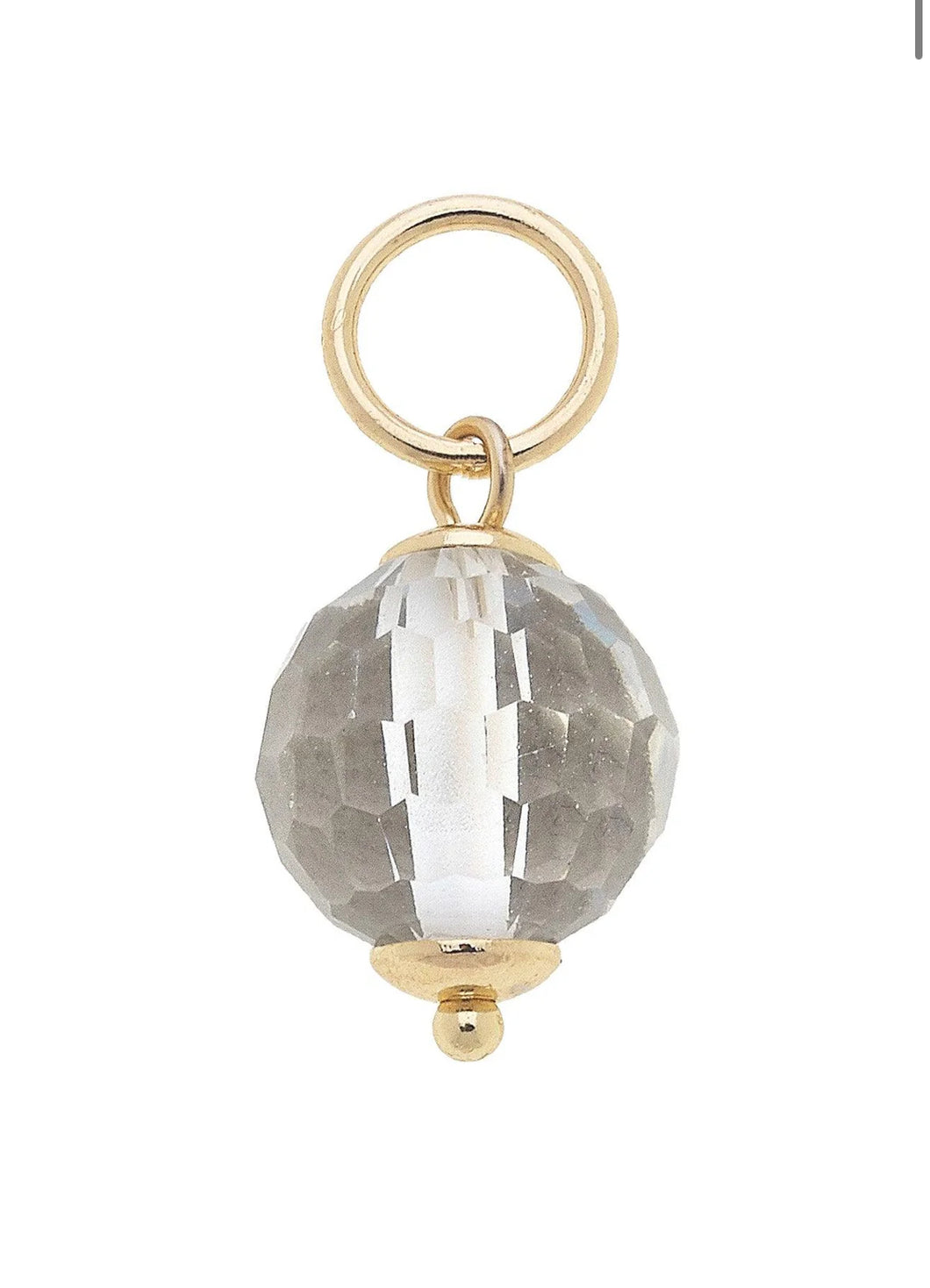 Canvas Style Resin Bead Clear Charm