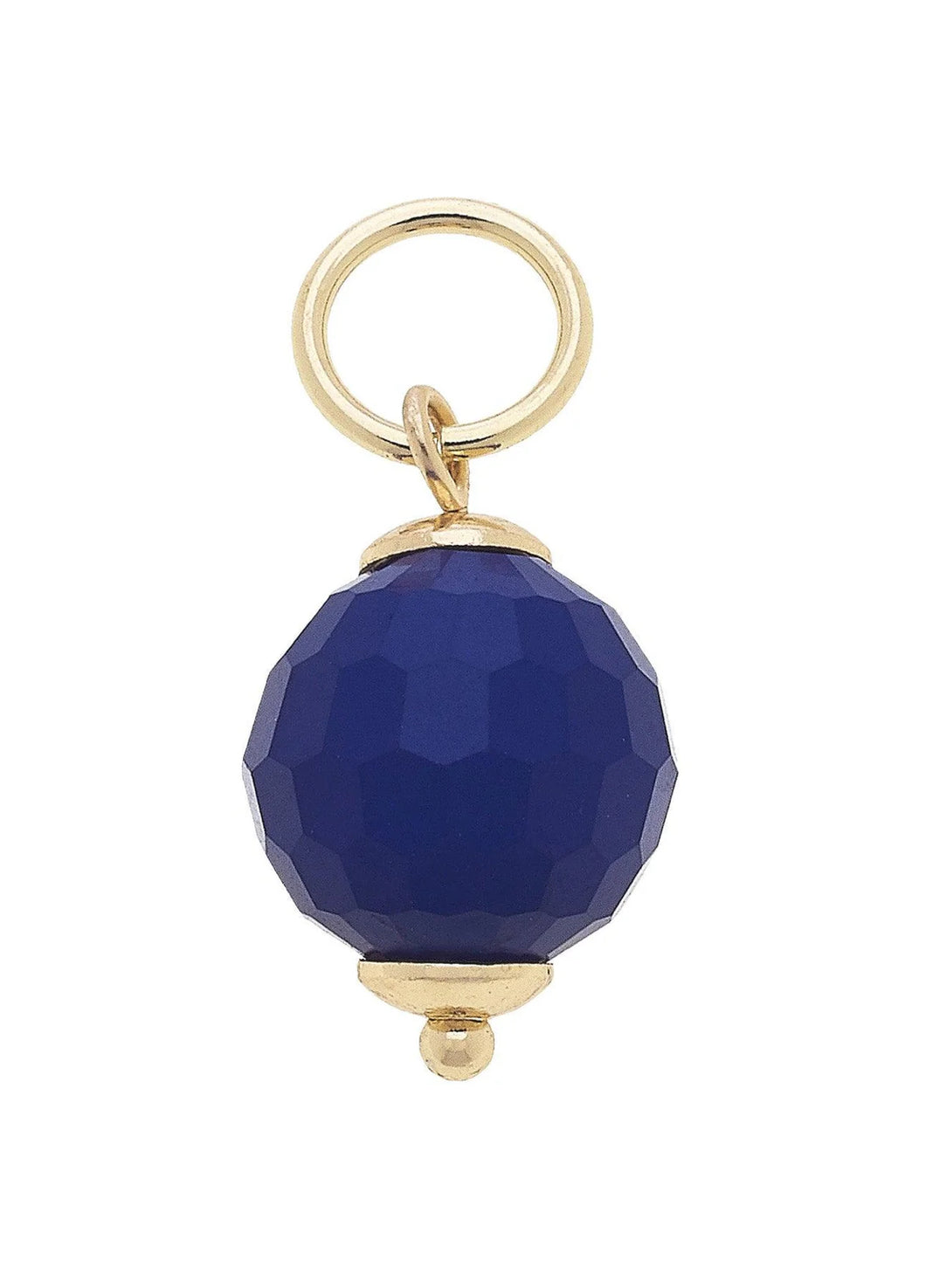 Canvas Style Resin Bead Royal Blue Charm