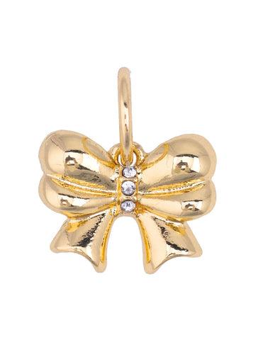 Canvas Style Ribbon Bow Charm