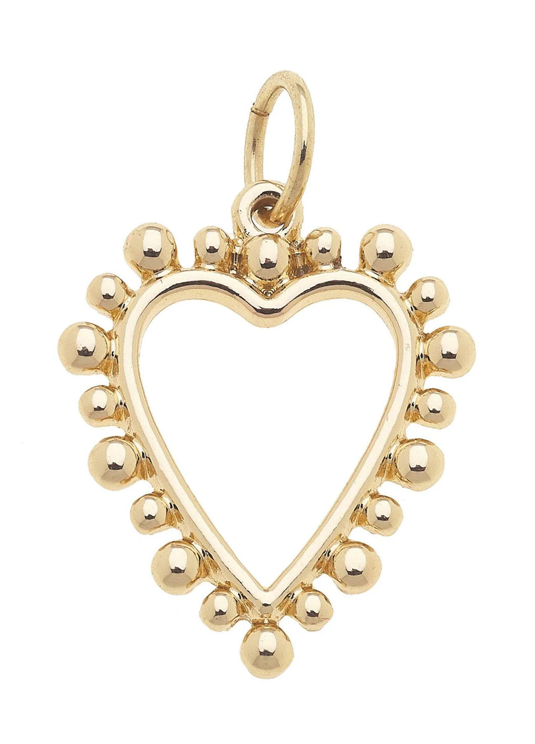 Canvas Style Studded Heart Charm