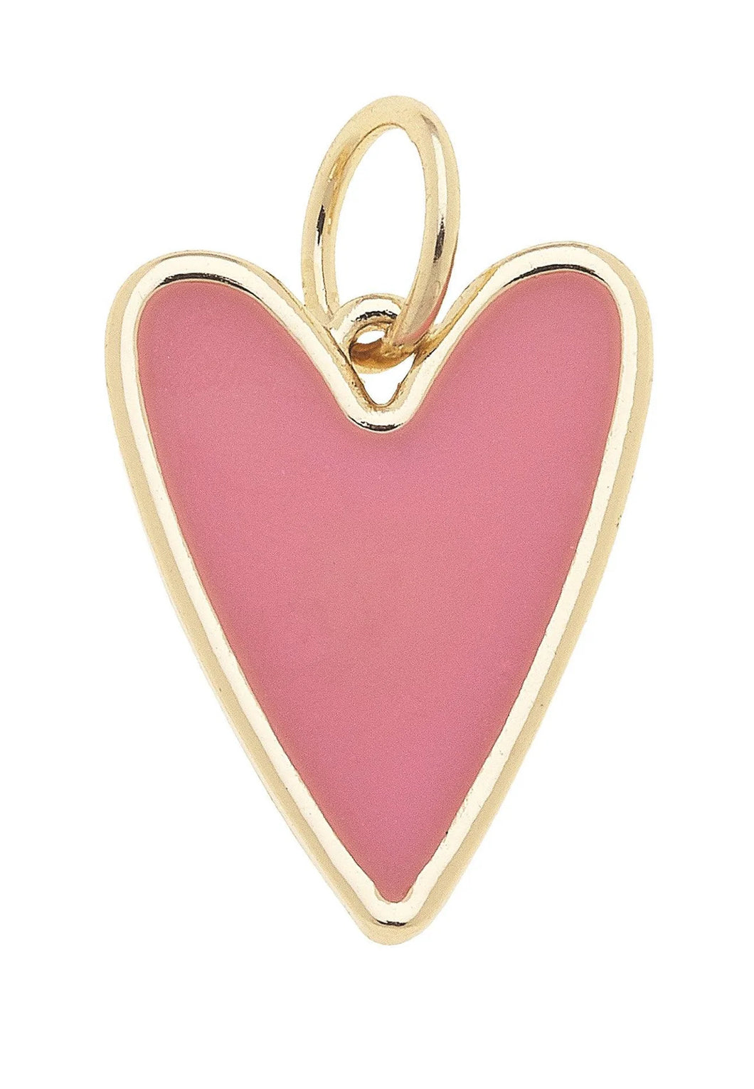 Canvas Style Pink Heart Charm