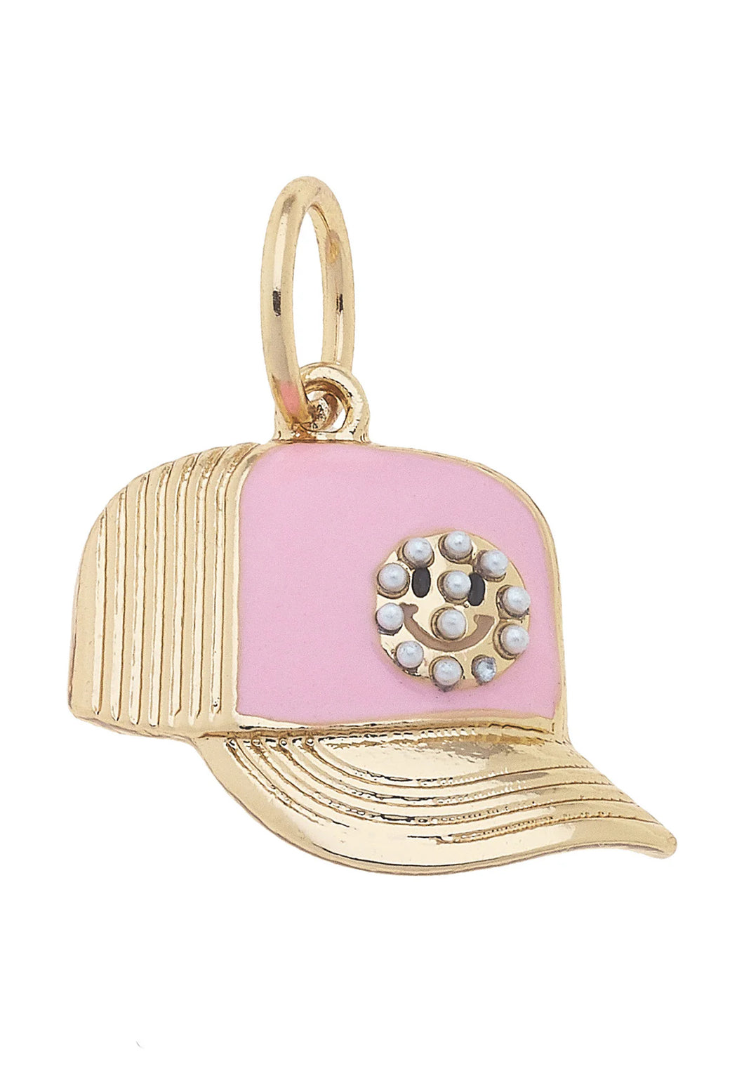 Canvas Style Smiley Face Trucker Hat Charm