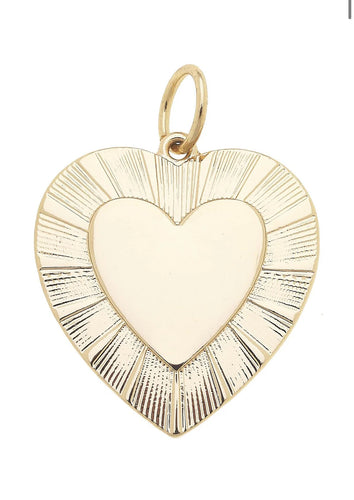 Canvas Style Glowing Heart Charm