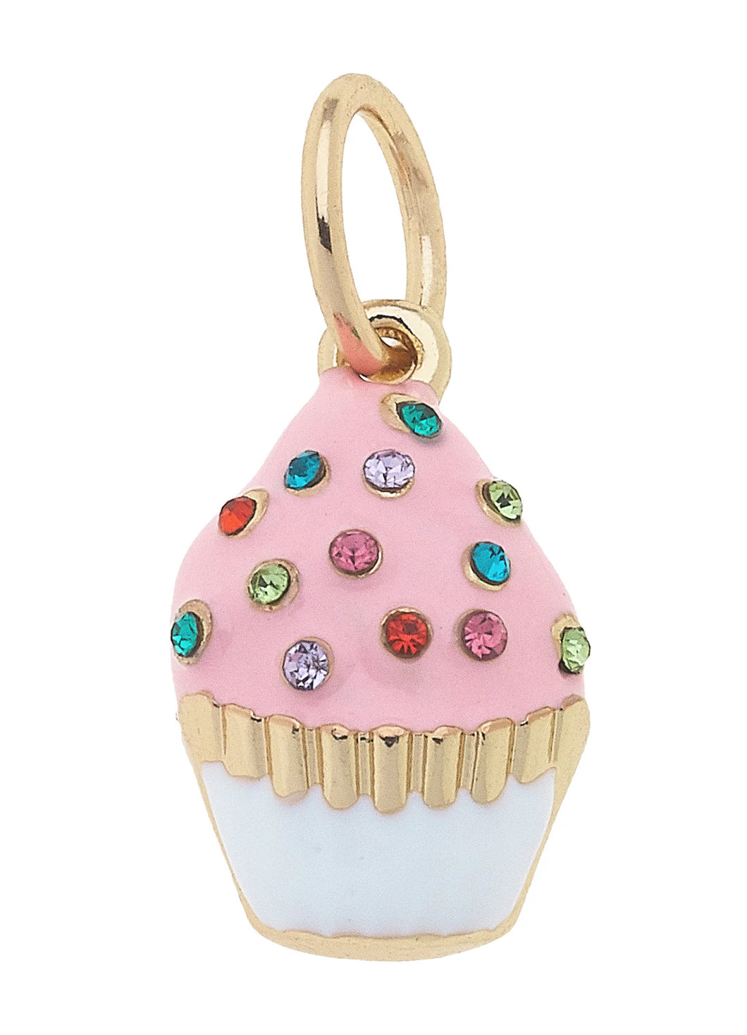 Canvas Style Bejeweled Cupcake Charm