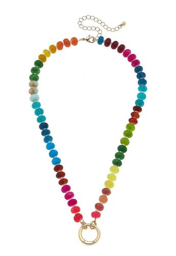 Canvas Style Lucy Beaded Gemstone Charm Necklace Base