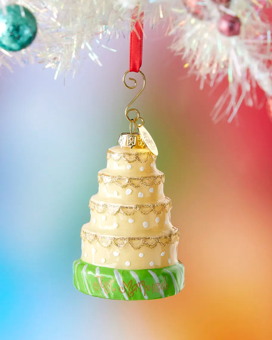 Happy Everything Wedding Cake Ornament