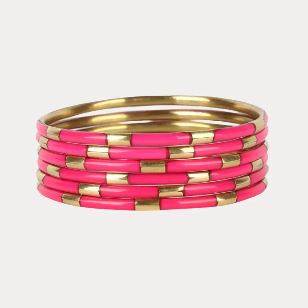 BudHa Girl Pink Veda Bangles