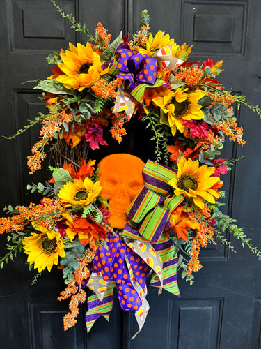 Silly Skull Fall Wreath