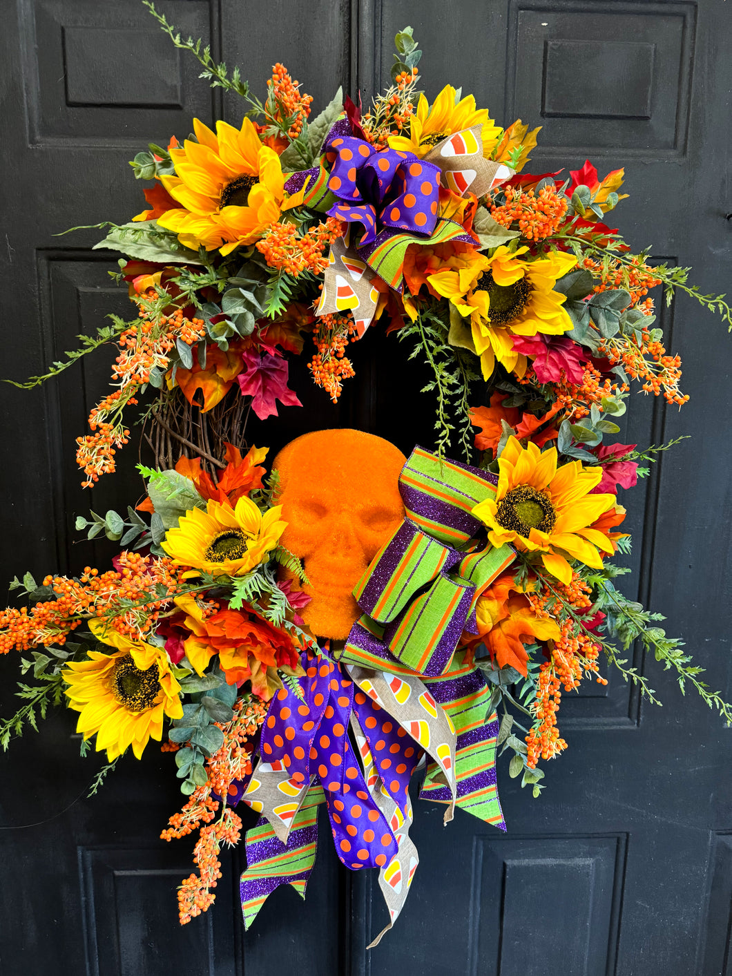 Silly Skull Fall Wreath