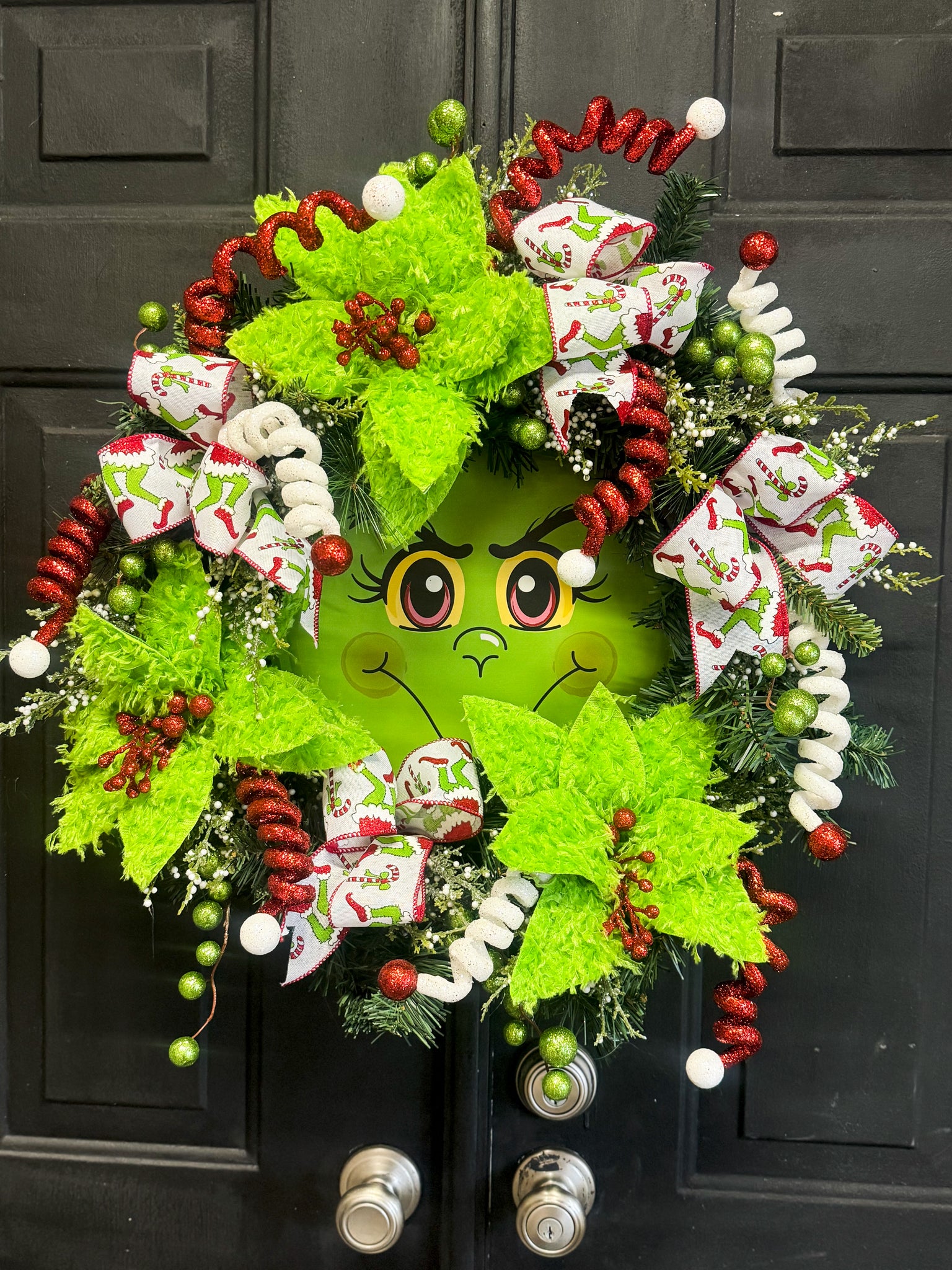 Stink! Stank! Stunk! Grinch Christmas Wreath - Thumbnail 2