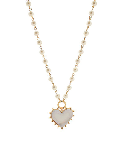 Pearly Heart Necklace