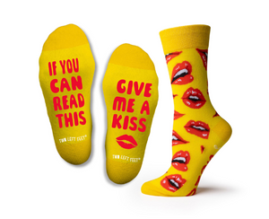 "If you can read this, give me a kiss" Socks