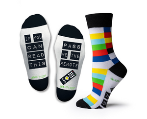 "If you can read this, pass the remote" Socks