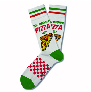 "You wanna pizza me?" Socks