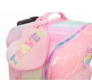 Miss Gwen's OMG Accessories Kid's Ombré Glitter Heart Suitcase