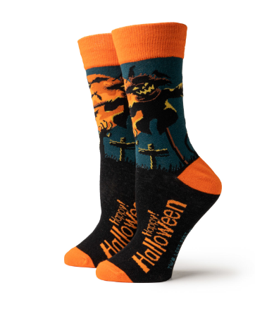 Hay There Scarecrow Halloween Socks