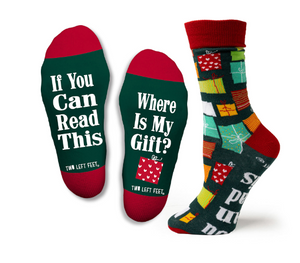 "If you can read this, where Is my gift?" Christmas Socks