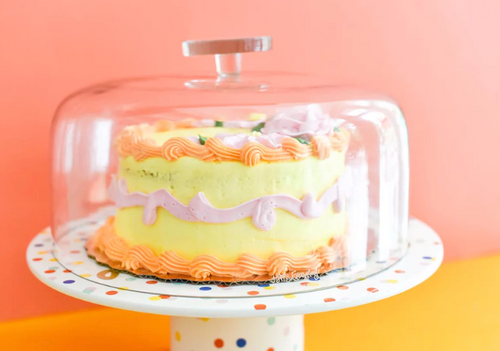 Happy Everything Happy Dot Cake Stand & Dome