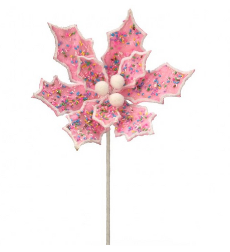 Christmas Candy Land Sprinkles Poinsettia