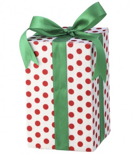 Christmas Glitter Polka Dot Present Box