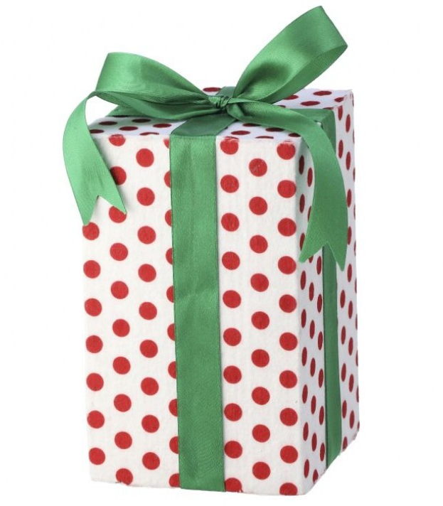 Christmas Glitter Polka Dot Present Box