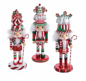 10" Hollywood Nutcrackers™ Candy and Cake Hat Nutcrackers