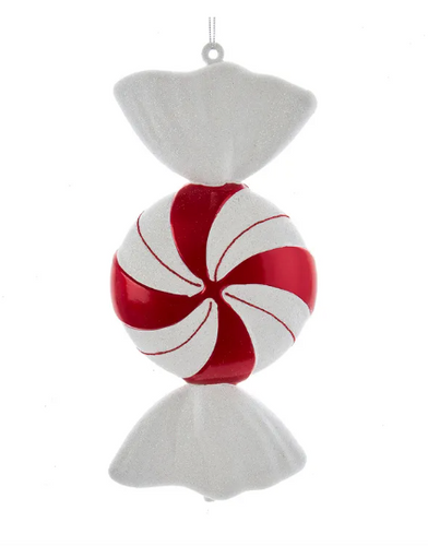 Red and White Peppermint Candy Ornament