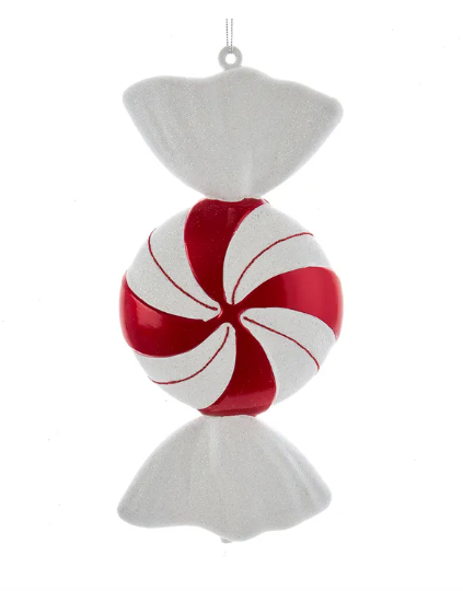 Red and White Peppermint Candy Ornament