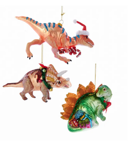 Dinosaur Glass Ornament