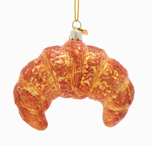 Croissant Glass Ornament