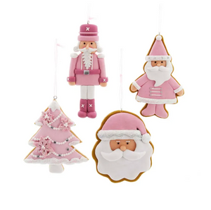 Pink Gingerbread Cookie Ornament