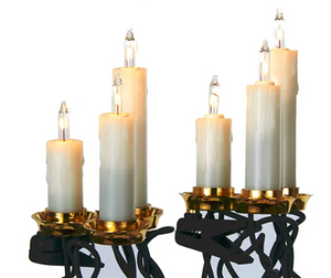 16.5' UL 15-Light White Triple Candle Light Garland