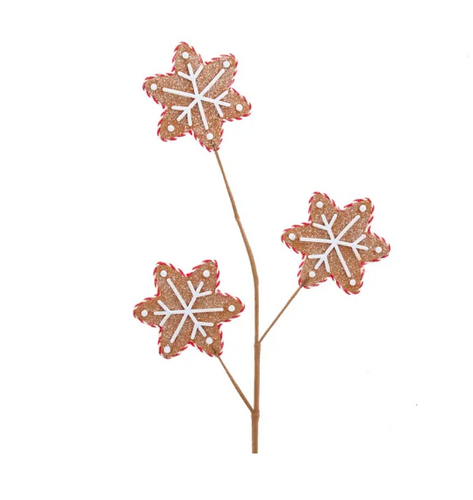 Gingerbread Star Pick Spray